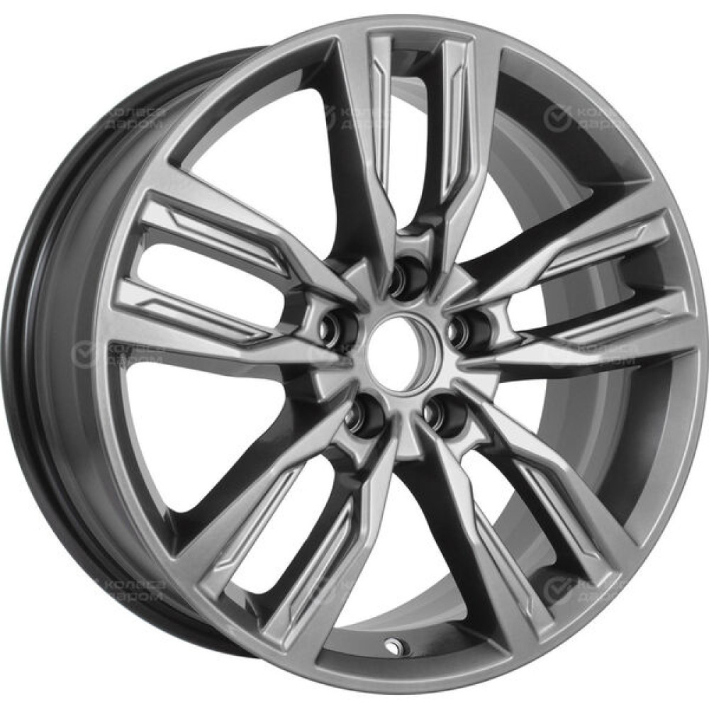 Колесный диск КиК Борэй 8xR18 5x114.3 ET40 DIA66.1 темно-серебристый
