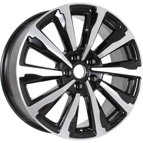 Колесный диск СКАД Астер 8xR18 5x115 ET43 DIA70.2 черный глянцевый с полированной лицевой поверхностью