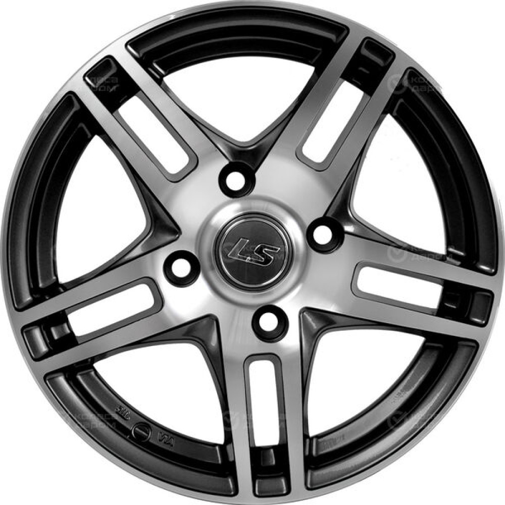Колесный диск LS LS 281 6xR14 5x100 ET35 DIA57.1 черный полностью полированный