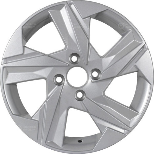 Колесный диск KDW KD1520 6xR15 4x100 ET46 DIA54.1 глянцевый серебристый