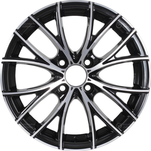 Колесный диск NEO 573 6xR15 4x100 ET40 DIA67.1 глянцевый черный с полированной лицевой частью