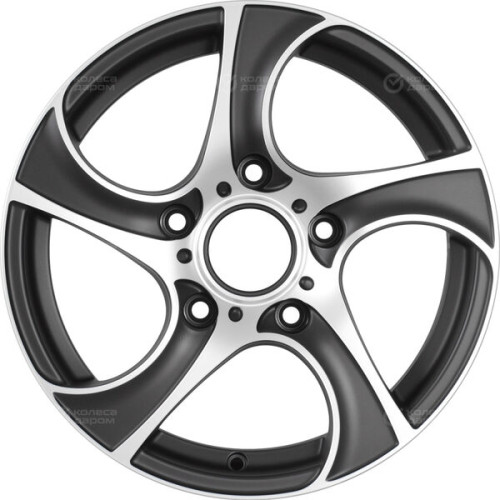 Колесный диск СКАД Вихрь 7xR16 5x139.7 ET40 DIA98.5 черный матовый с полированным элементом