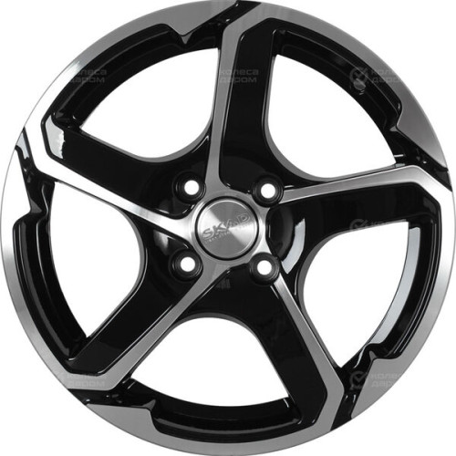 Колесный диск СКАД Аллигатор 6xR15 5x114.3 ET38 DIA67.1 черный глянцевый с полированной лицевой поверхностью