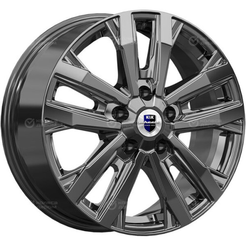 Колесный диск КиК Мичиган 8xR18 5x130 ET43 DIA84.1 насыщенный темно-серый полностью полированный