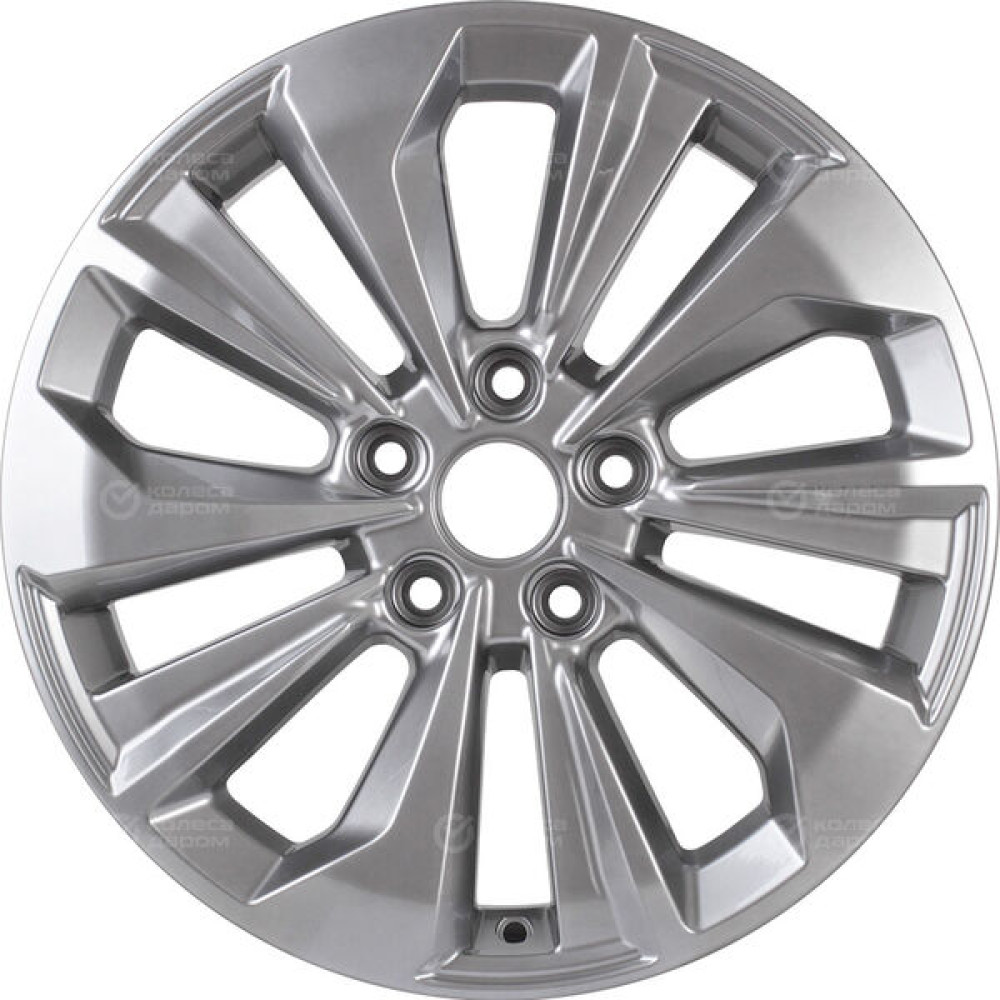 Колесный диск КиК Авиор 7xR17 5x108 ET50 DIA63.35 глянцевый темно-серебристый