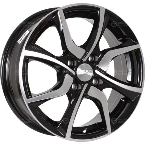 Колесный диск СКАД Тулон 6xR15 4x100 ET45 DIA67.1 черный глянцевый с полированной лицевой поверхностью