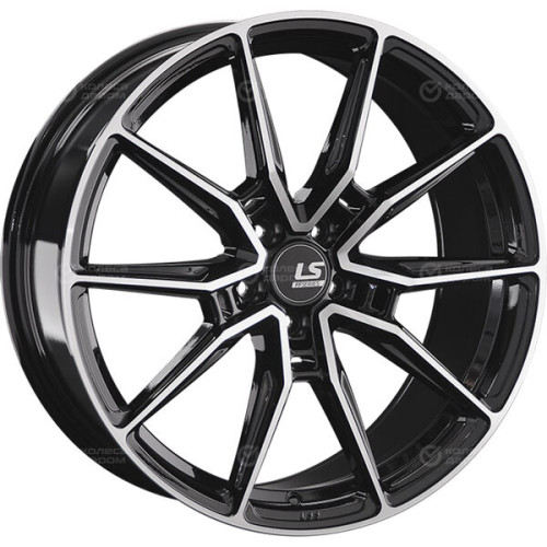 Колесный диск LS FlowForming LS RC58 8.5xR20 5x114.3 ET45 DIA67.1 черный глянцевый с полированной лицевой частью