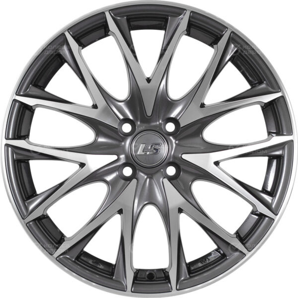 Колесный диск LS LS 916 6.5xR17 4x100 ET41 DIA60.1 насыщенный темно-серый полностью полированный