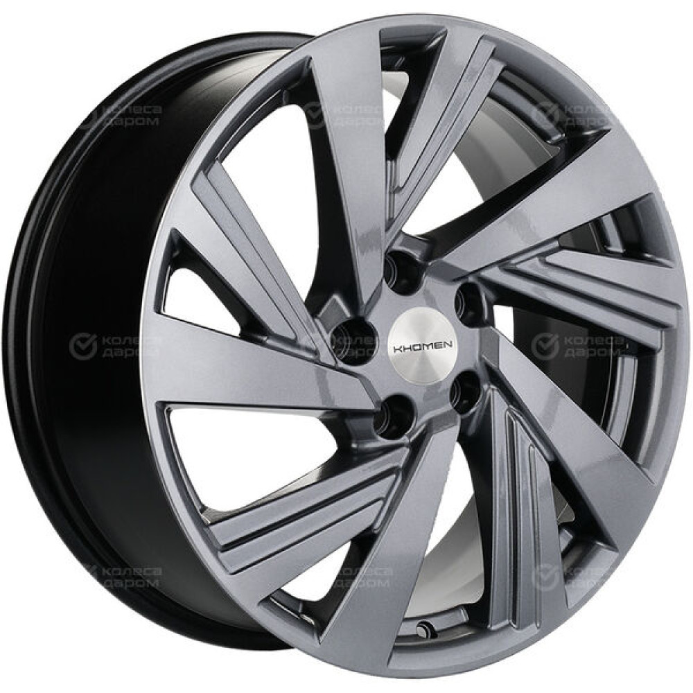 Колесный диск KHOMEN KHW1801 (ZV18_Chery Tiggo) 7.5xR18 5x108 ET40 DIA60.1 насыщенный темно-серый