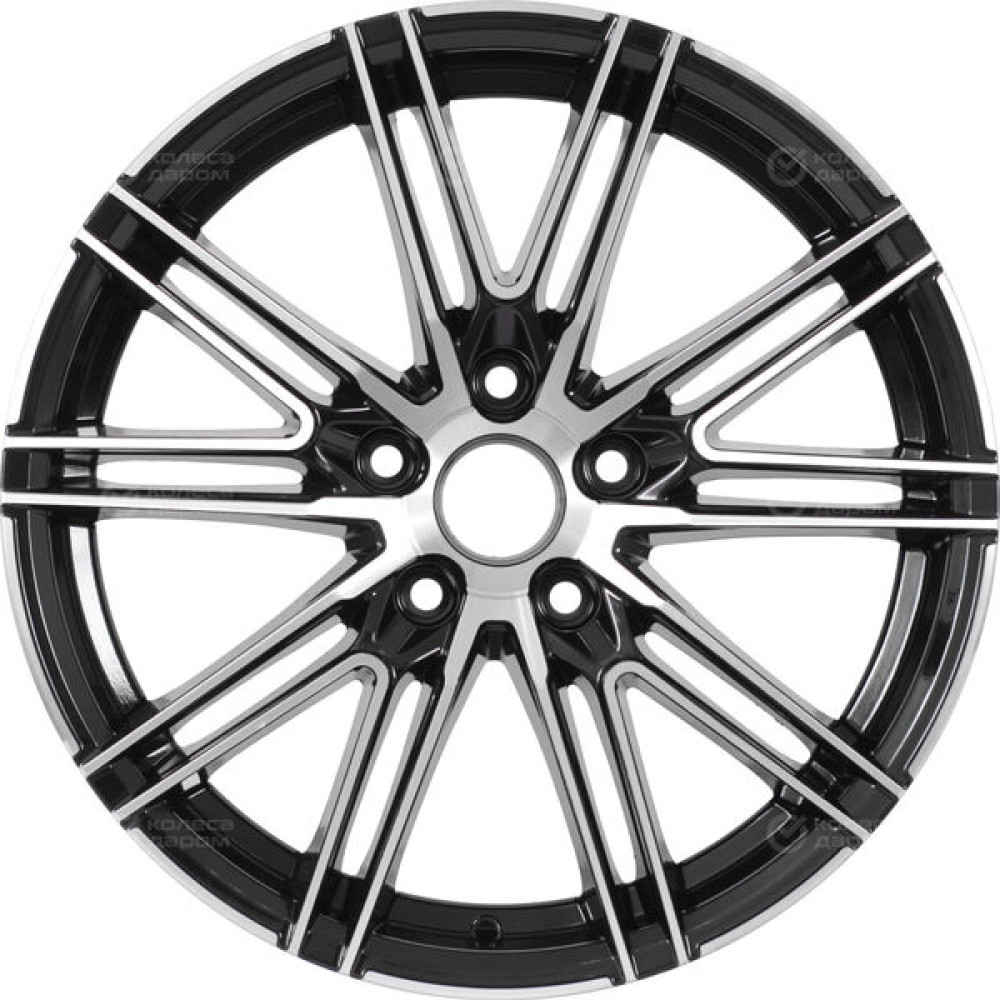 Колесный диск RST R187 7xR17 5x114.3 ET45 DIA54.1 глянцевый черный с полированной лицевой частью