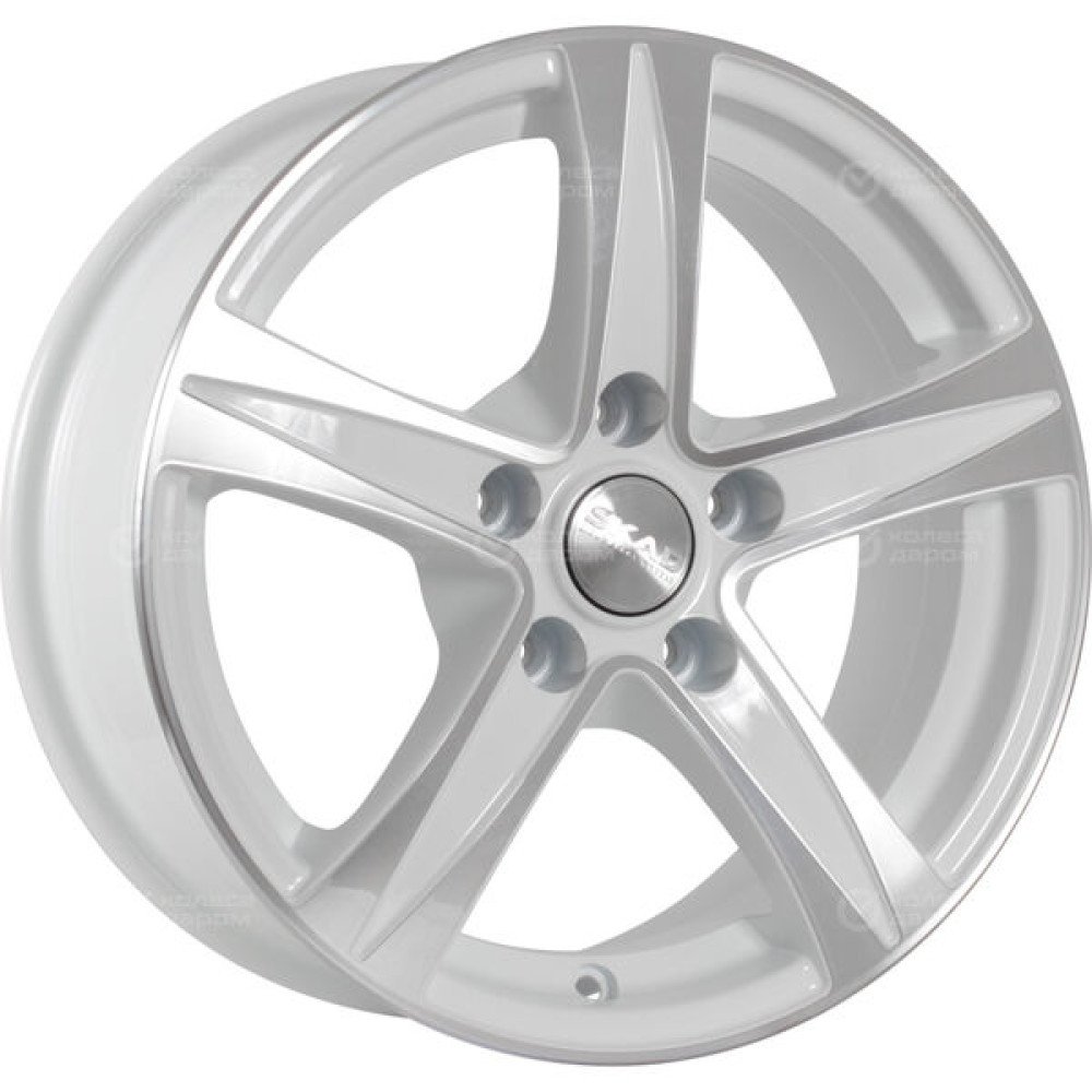 Колесный диск СКАД Sakura 6.5xR15 5x112 ET43 DIA57.1 белый с полированной лицевой частью