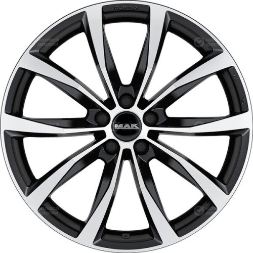 Колесный диск MAK WOLF 6.5xR16 5x108 ET35 DIA72 черный глянцевый с полированной лицевой частью