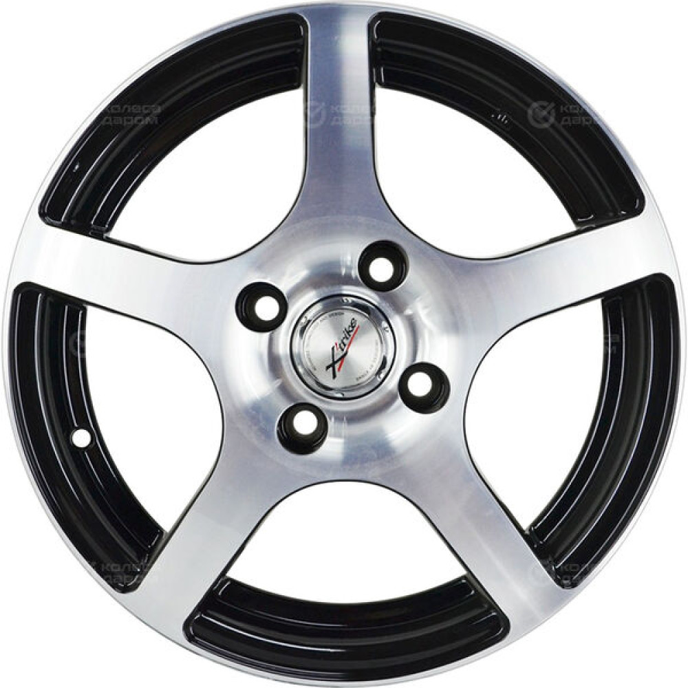 Колесный диск X-trike X118 6xR15 4x100 ET38 DIA67.1 черный глянцевый с полированной лицевой поверхностью