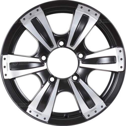 Колесный диск СКАД Рейнджер 7xR16 5x139.7 ET40 DIA98.5 черный матовый с полированным элементом