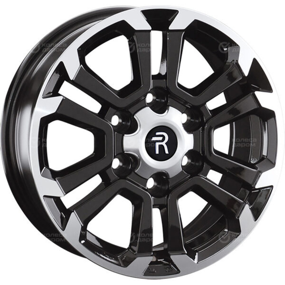Колесный диск Replay TY352 7xR16 6x139.7 ET30 DIA106.1 черный глянцевый с полированной лицевой частью