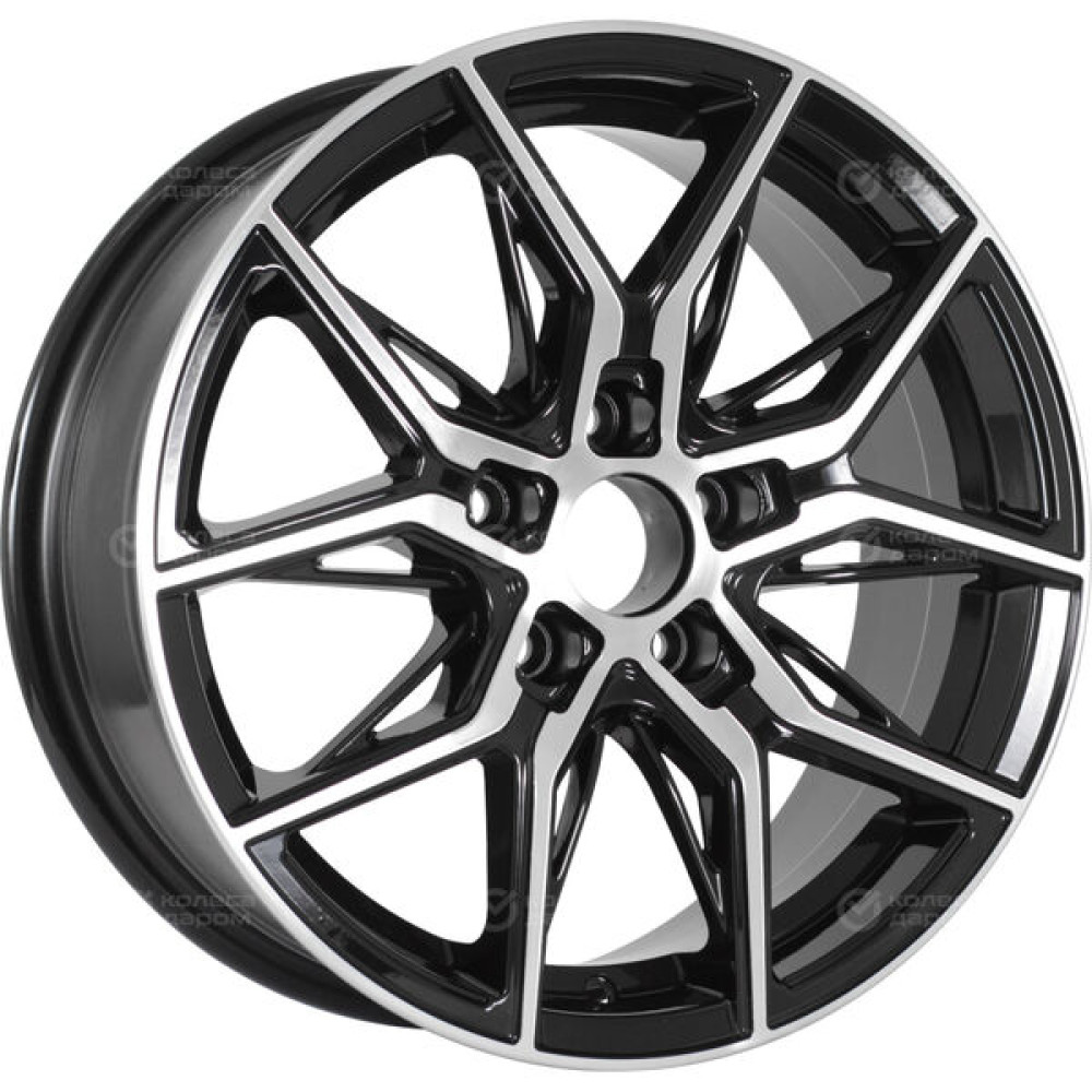 Колесный диск RST R146 6.5xR16 5x108 ET33 DIA60.1 глянцевый черный с полированной лицевой частью