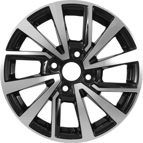 Колесный диск KDW KD1430 5.5xR14 4x100 ET40 DIA60.1 глянцевый черный с полированной лицевой частью