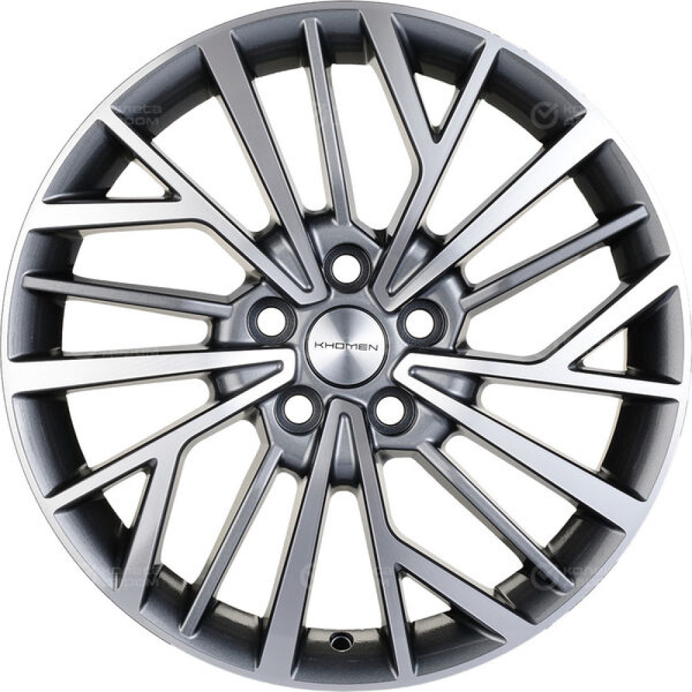 Колесный диск KHOMEN KHW1717 (ZV_17 Chery Tiggo) 7xR17 5x108 ET45 DIA60.1 насыщенный темно-серый полностью полированный