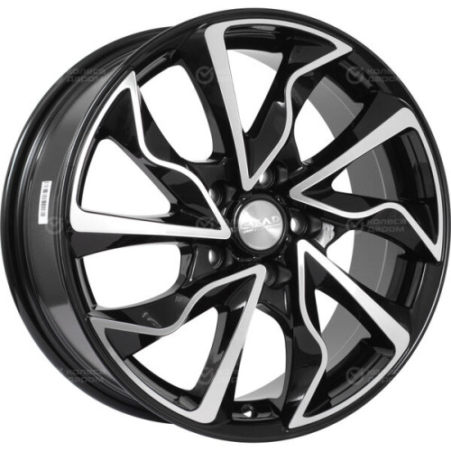 Колесный диск СКАД Marseille 7xR17 5x114.3 ET47 DIA66.1 (уценка) черный глянцевый с полированной лицевой поверхностью