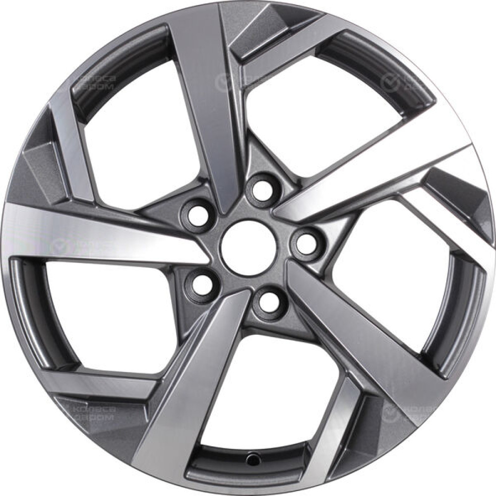 Колесный диск KHOMEN KHW1712 (ZV17_RAV4) 7xR17 5x114.3 ET39 DIA60.1 насыщенный темно-серый полностью полированный