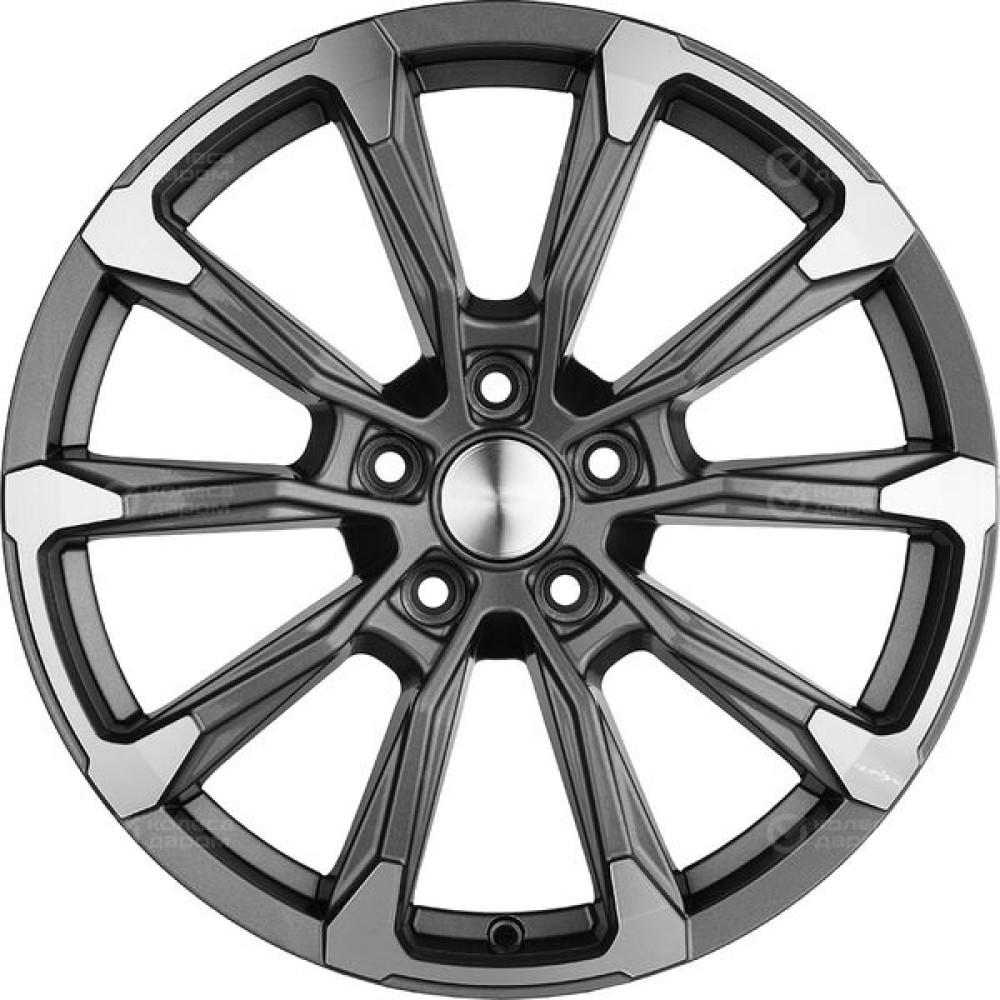 Колесный диск Carwel Ишим 1808 7.5xR18 5x114.3 ET53 DIA54.1 серый с полированной лицевой частью