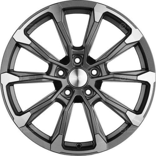 Колесный диск Carwel Ишим 1808 7.5xR18 5x114.3 ET53 DIA54.1 серый с полированной лицевой частью