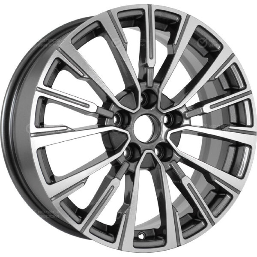 Колесный диск Carwel Базан 1720 7xR17 5x114.3 ET45 DIA60.1 серый с полированной лицевой частью