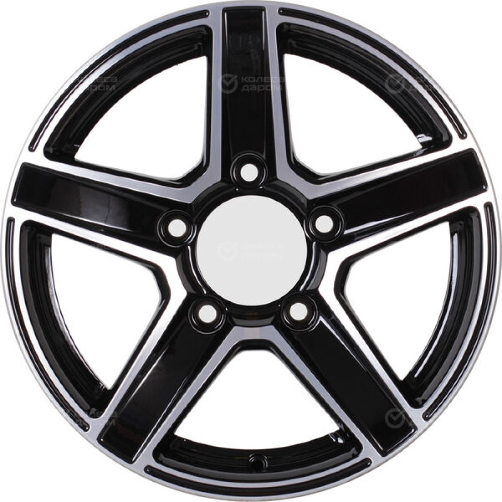 Колесный диск СКАД Сафари 7xR16 5x139.7 ET30 DIA98.5 черный глянцевый с полированной лицевой поверхностью