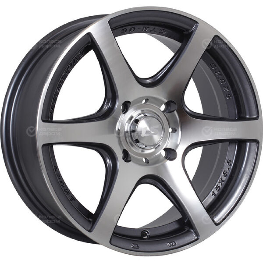Колесный диск LS LS 328 7.5xR17 5x114.3 ET45 DIA73.1 насыщенный темно-серый полностью полированный