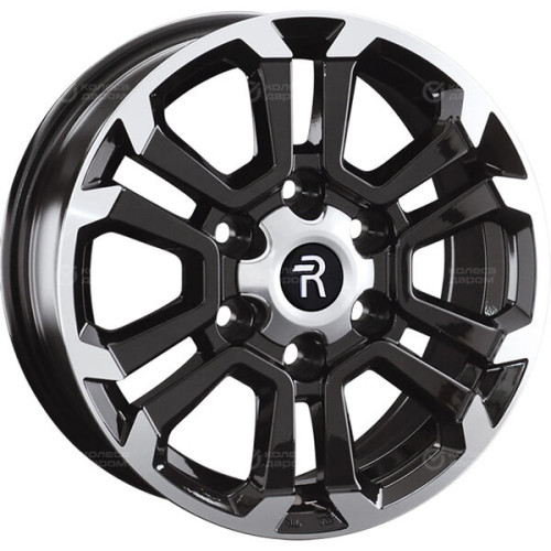 Колесный диск Replay TY352 7.5xR17 6x139.7 ET25 DIA106.1 черный глянцевый с полированной лицевой частью