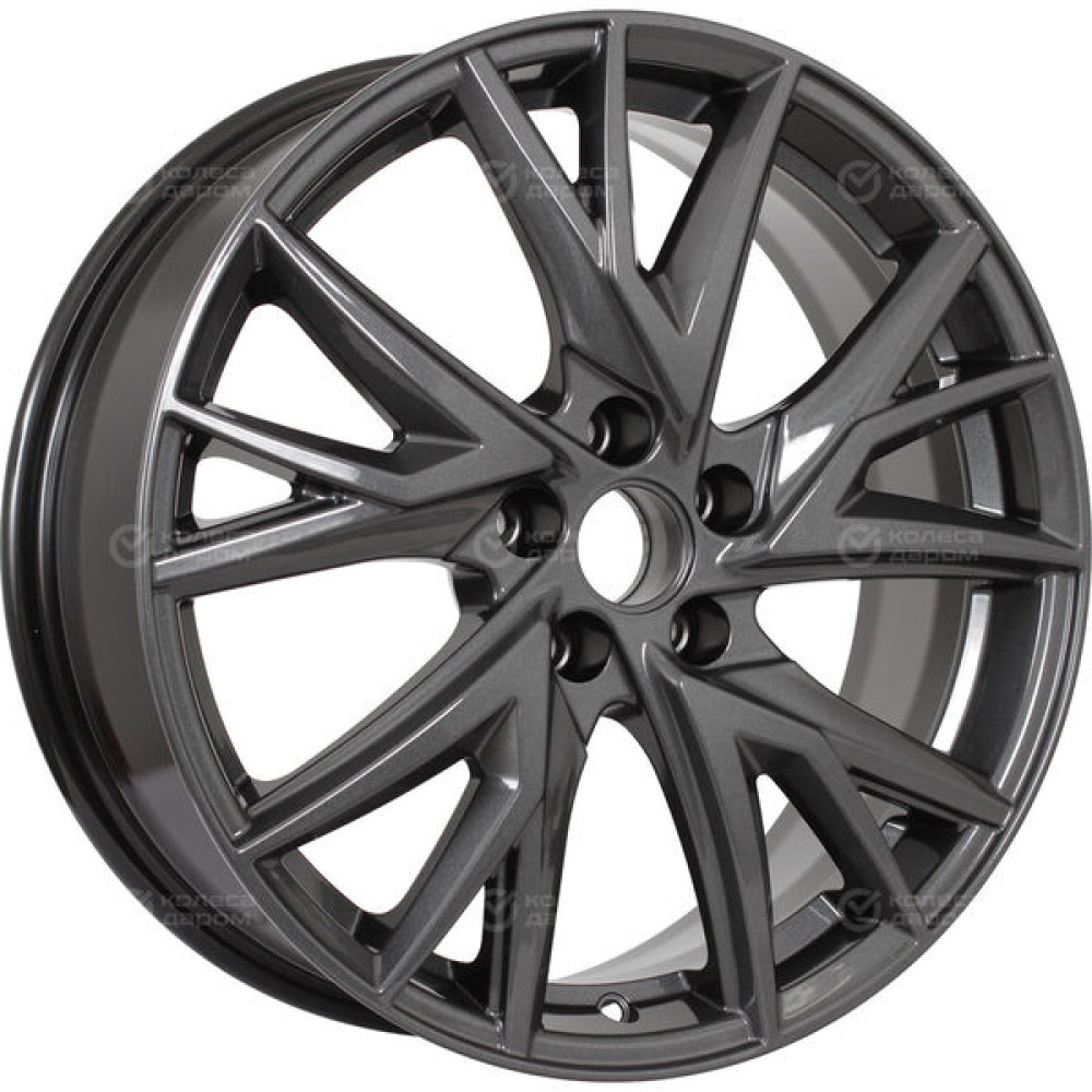 Колесный диск КиК Кайлас 6.5xR18 5x114.3 ET45 DIA66.1 насыщенный темно-серый полностью полированный