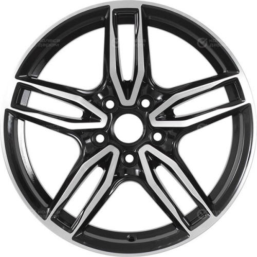 Колесный диск КиК Бартон 8xR17 5x112 ET26 DIA66.6 черный глянцевый с полированными элементами лицевой поверхности