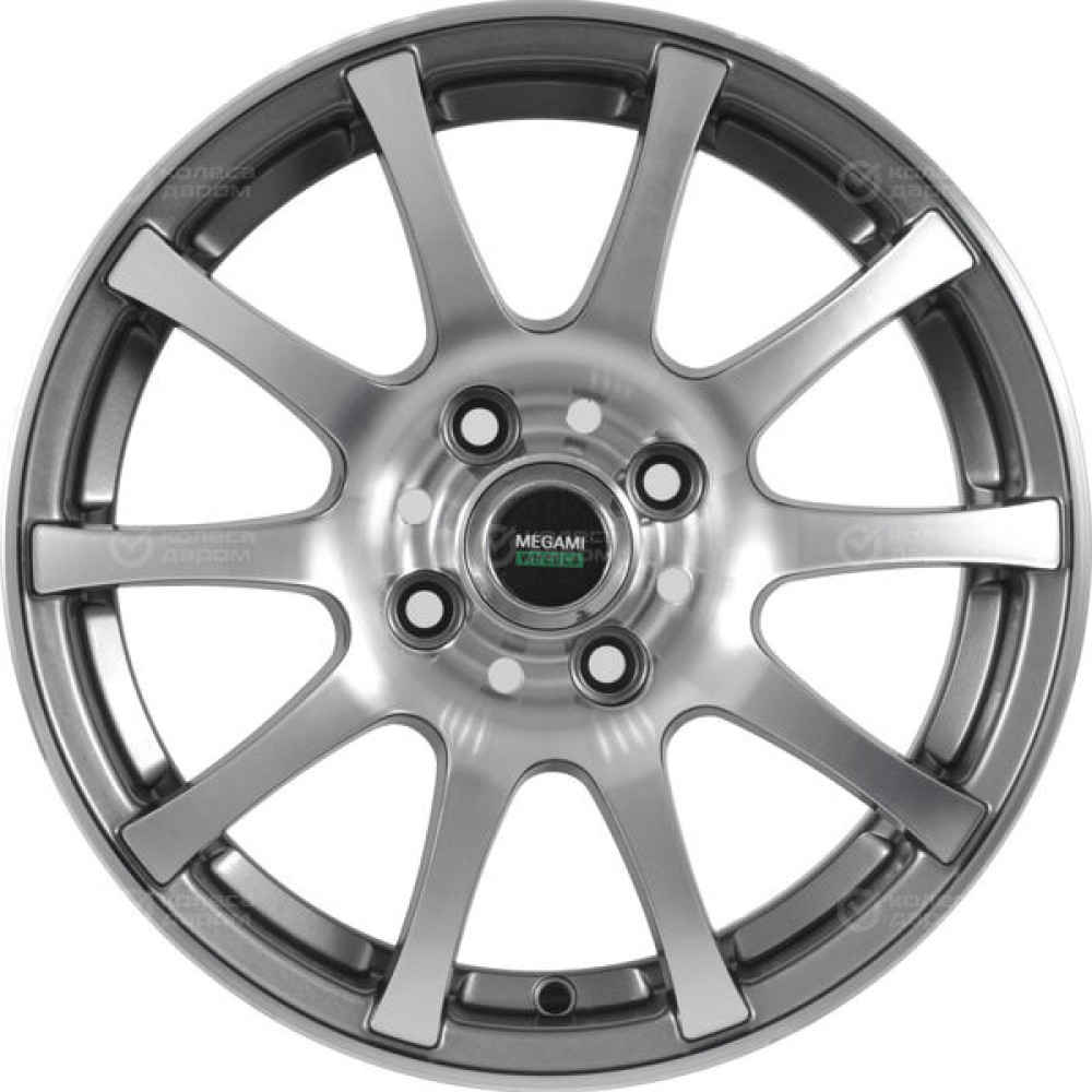 Колесный диск Megami MGM-2 6xR15 4x100 ET50 DIA60.1 насыщенный темно-серый полностью полированный