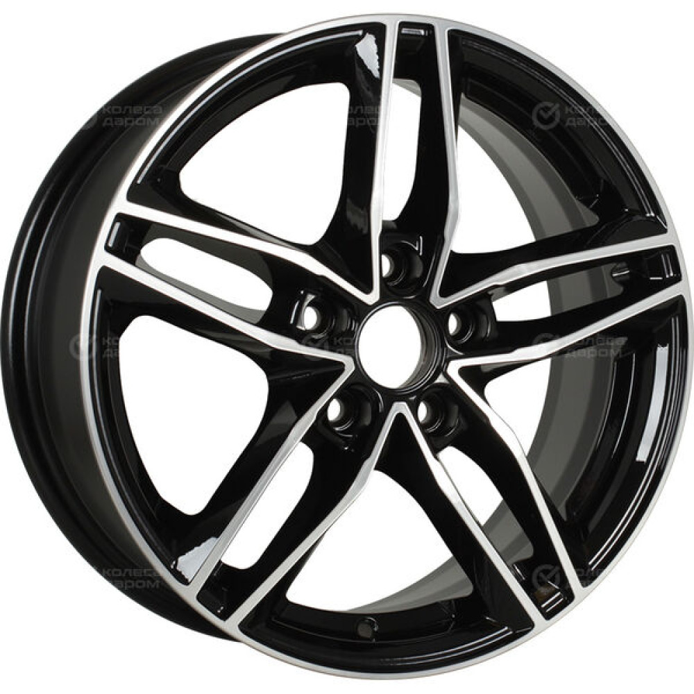Колесный диск iFree Moskva 6.5xR16 5x114.3 ET50 DIA66.1 чёрный глянцевый с полированной лицевой частью