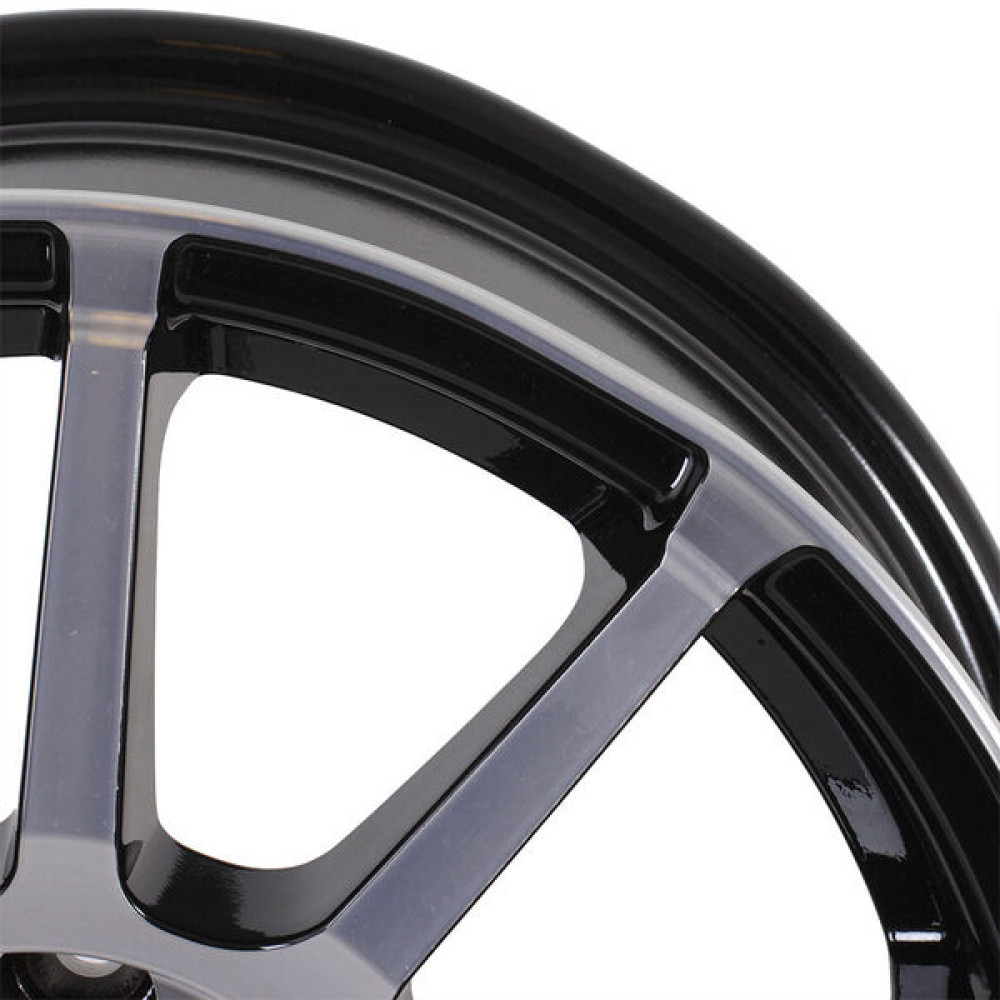 Колесный диск СКАД Акита 6xR15 5x100 ET38 DIA57.1 (уценка) черный глянцевый с полированной лицевой поверхностью