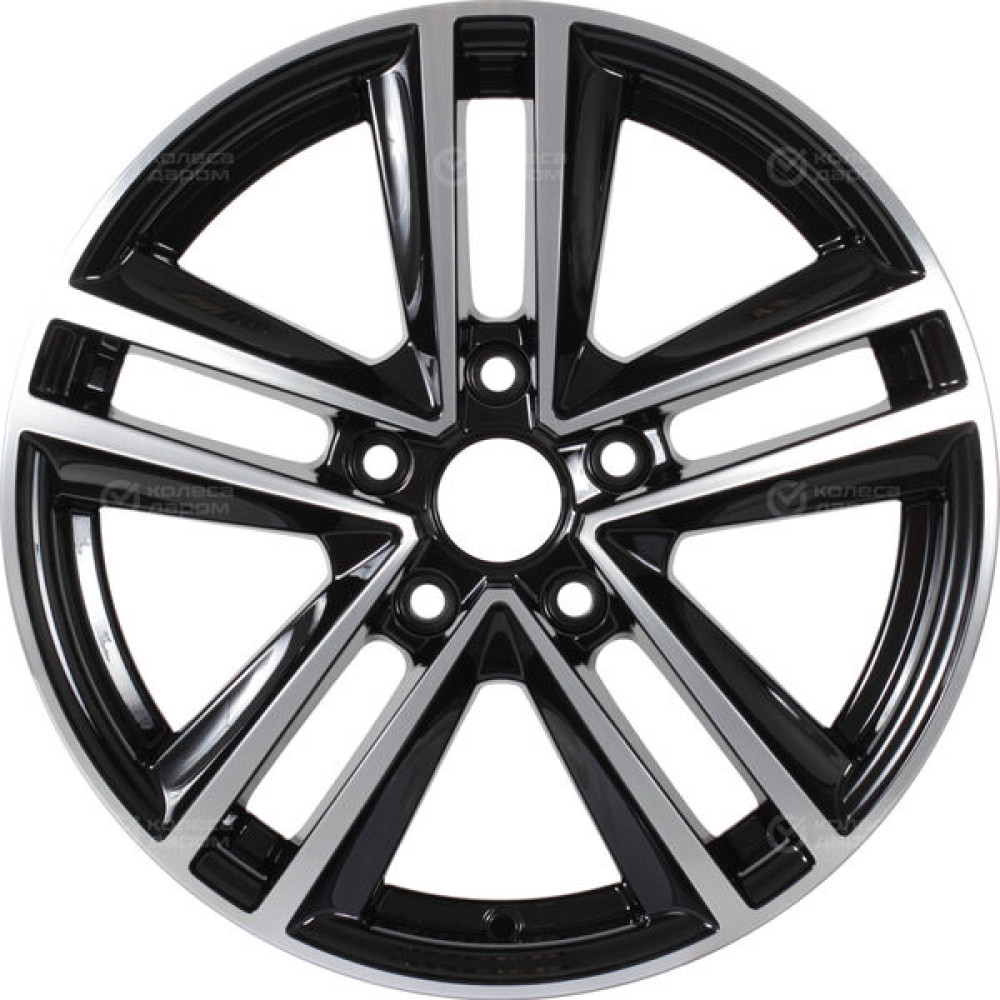 Колесный диск iFree Катар 6.5xR16 5x114.3 ET50 DIA67.1 чёрный глянцевый с полированной лицевой частью