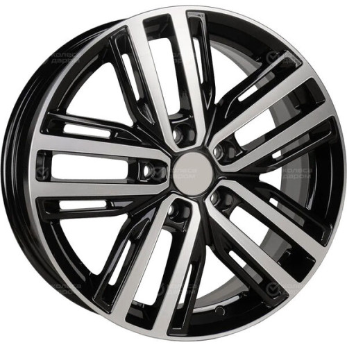Колесный диск Carwel Иртыш 259 7xR17 5x110 ET51 DIA67.1 чёрный глянцевый с полированной лицевой частью