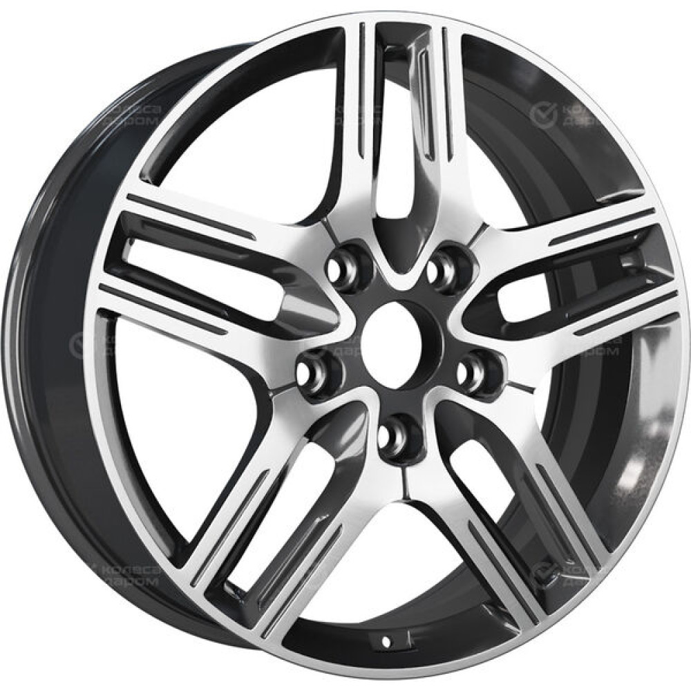 Колесный диск Replay KI302 7xR17 5x114.3 ET53 DIA67.1 насыщенный темно-серый полностью полированный