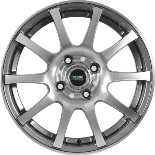 Колесный диск Megami MGM-2 6xR15 5x100 ET38 DIA57.1 насыщенный темно-серый полностью полированный
