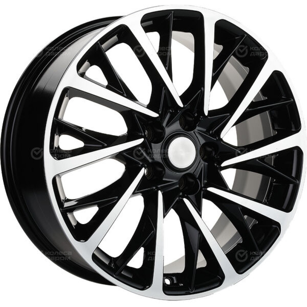 Колесный диск Carwel Оланга 1804 7.5xR18 5x114.3 ET45 DIA60.1 черный глянцевый с полированной лицевой частью
