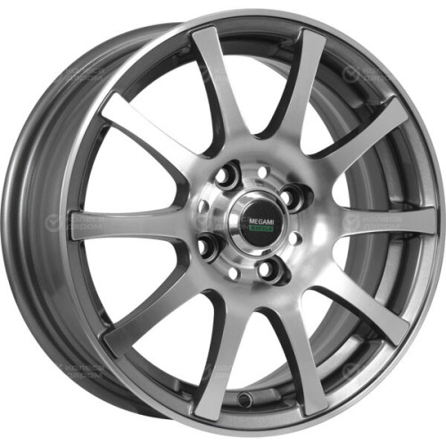 Колесный диск Megami MGM-2 6xR15 5x100 ET38 DIA57.1 насыщенный темно-серый полностью полированный