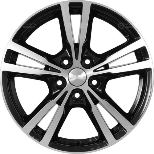 Колесный диск СКАД Мельбурн 7xR17 5x112 ET43 DIA66.6 черный глянцевый с полированной лицевой поверхностью