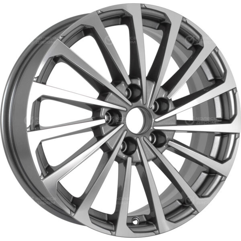 Колесный диск Carwel Кагра 1721 6.5xR17 5x114.3 ET49 DIA67.1 серый с полированной лицевой частью