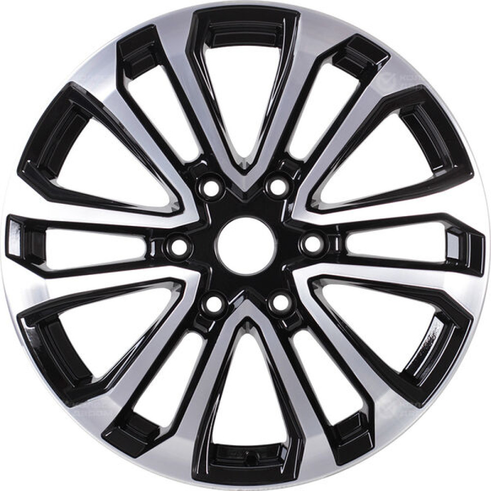 Колесный диск RST R058 7.5xR18 6x139.7 ET25 DIA106.1 глянцевый черный с полированной лицевой частью