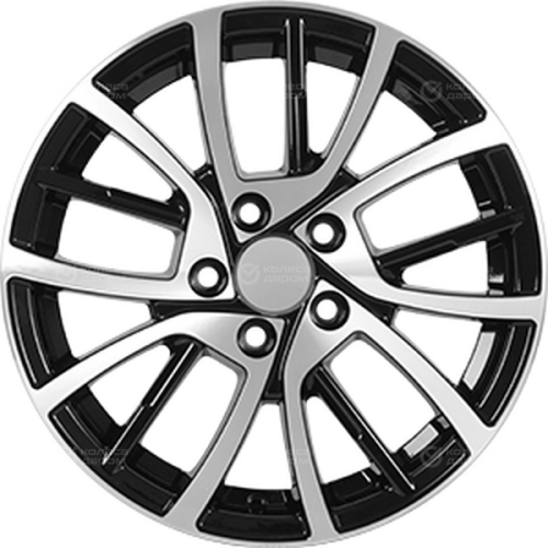 Колесный диск Tech Line 548 6xR15 5x100 ET40 DIA57.1 (уценка) глянцевый черный с полированной лицевой частью