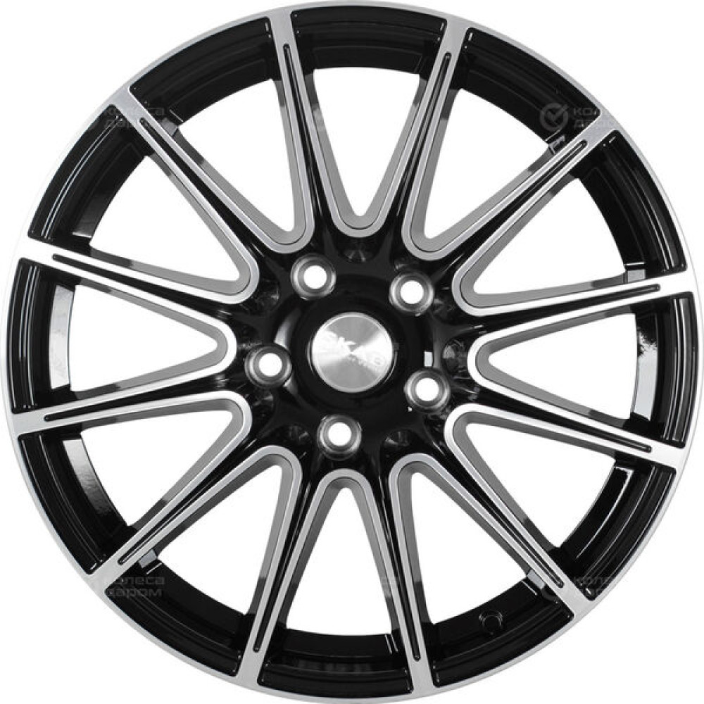 Колесный диск СКАД Le Mans 7xR16 5x100 ET38 DIA67.1 (уценка) черный глянцевый с полированной лицевой поверхностью