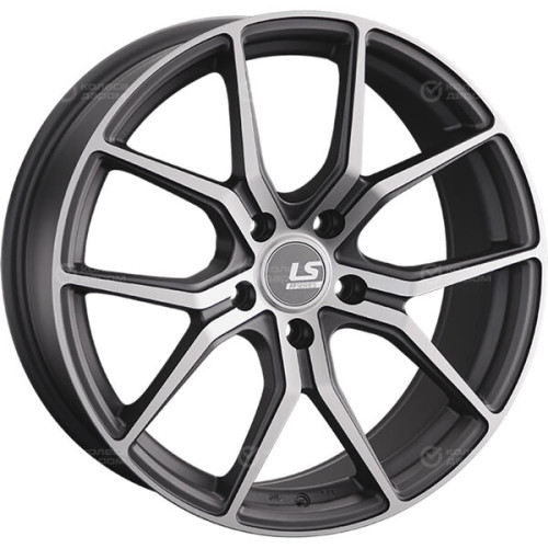 Колесный диск LS FlowForming LS RC47 8xR18 5x114.3 ET35 DIA67.1 темно-серый матовый ,частично полированный