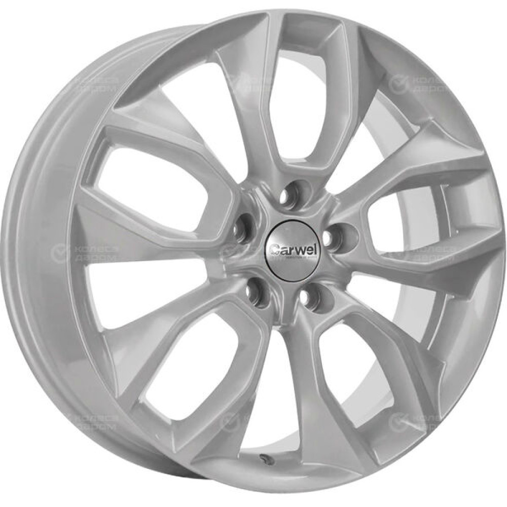 Колесный диск Carwel Хасан 202 7xR18 5x114.3 ET39 DIA60.1 серебристый металлик