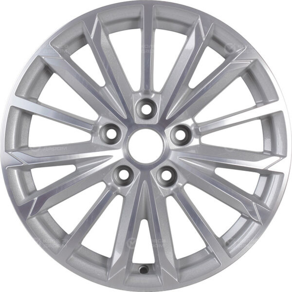 Колесный диск KHOMEN KHW1611 (16_Octavia A7) 6.5xR16 5x112 ET46 DIA57.1 серебристый полностью полированный