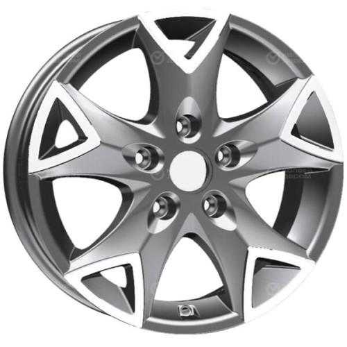 Колесный диск Carwel Конго 1615 6.5xR16 5x112 ET50 DIA66.6 серый с полированной лицевой частью